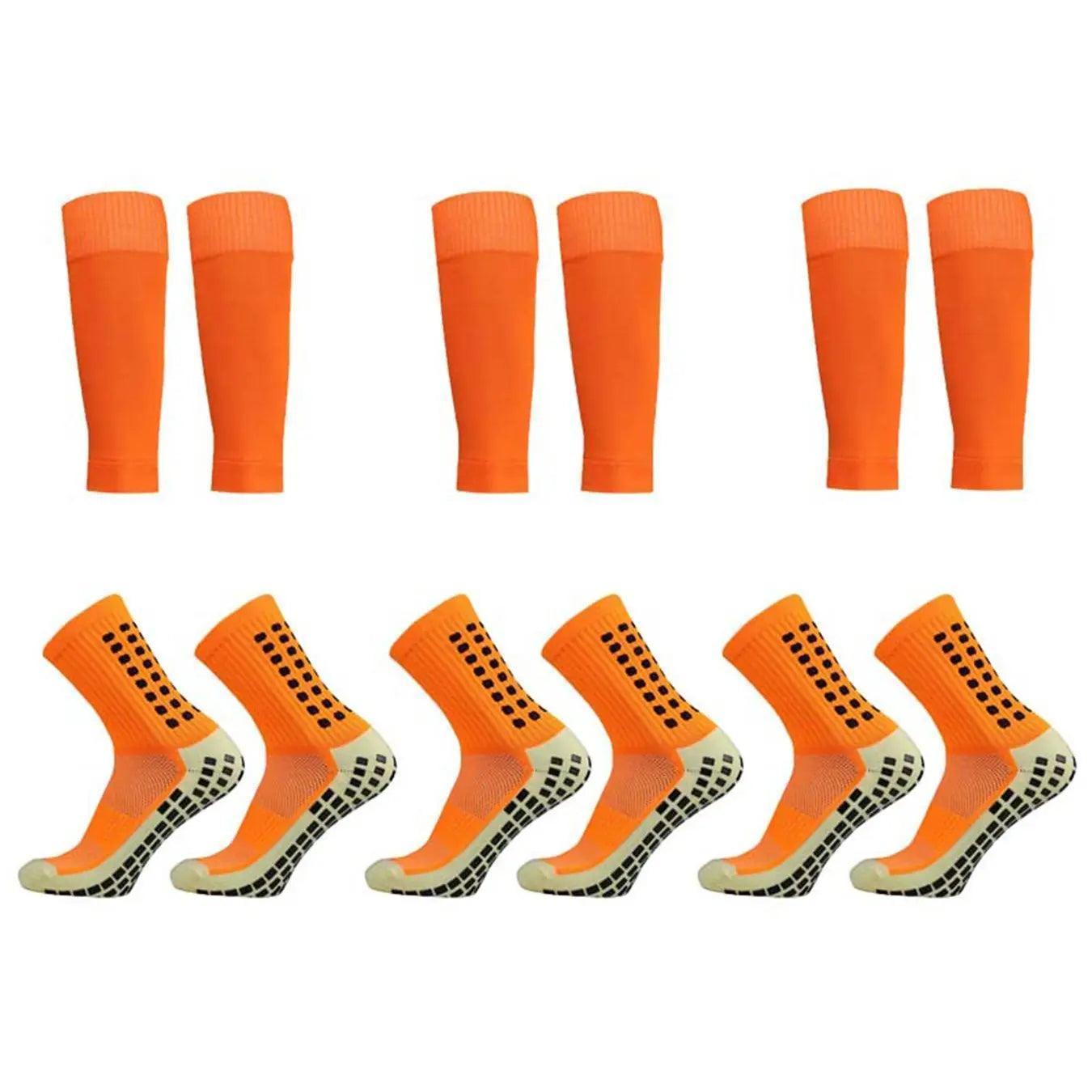 3-Pack Athletic Grip Socks - Non-Slip Performance and Comfort