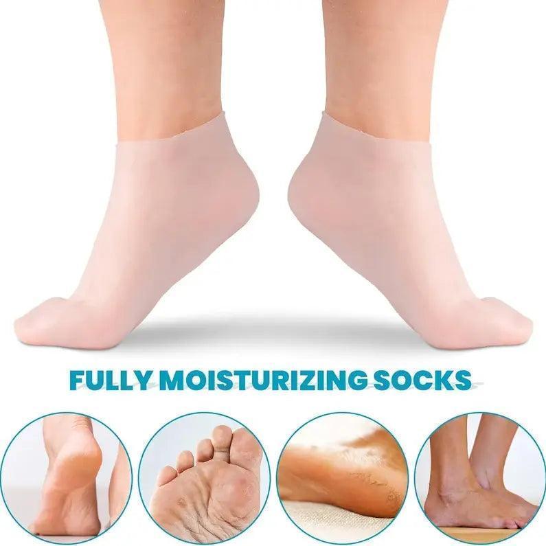 Slip Resistant Silicone Gel Socks – Deep Hydration for Dry Feet