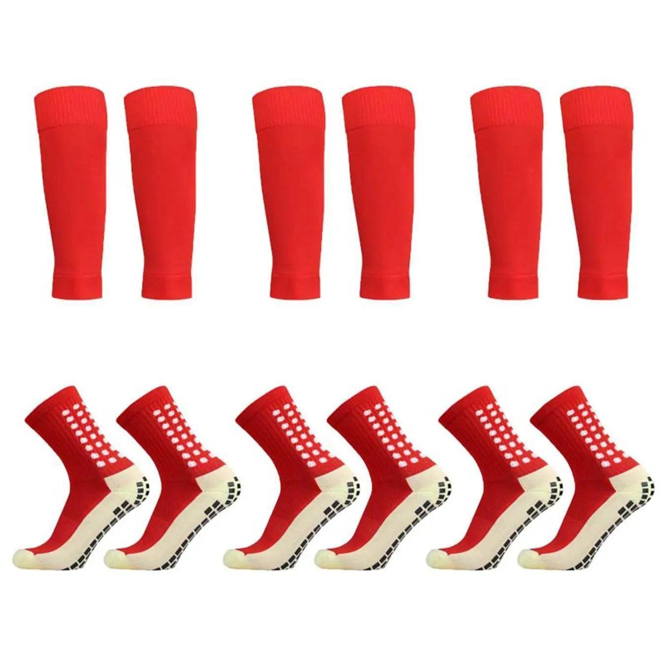 3-Pack Athletic Grip Socks - Non-Slip Performance and Comfort