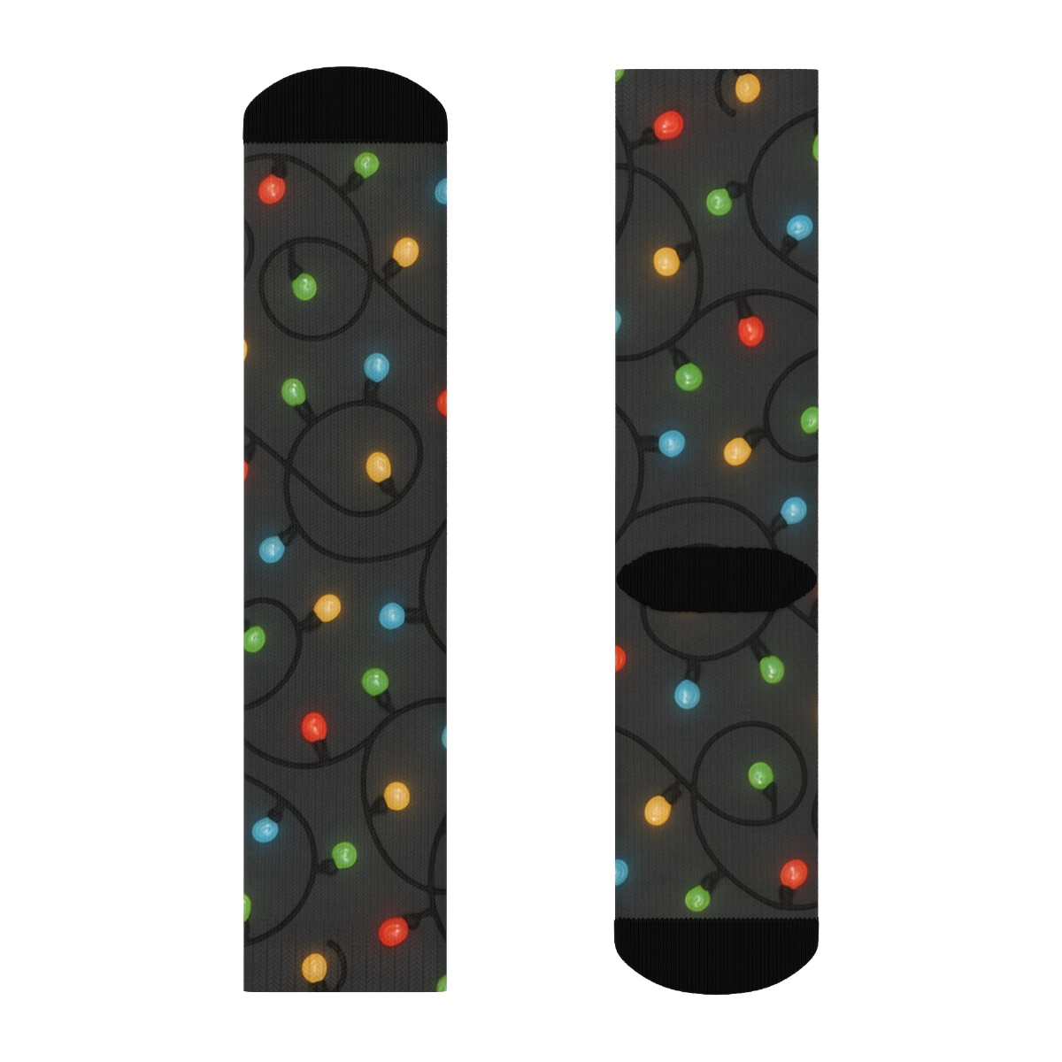 Xmas Lights Tangle Galaxy Scatter soft everyday crew socks