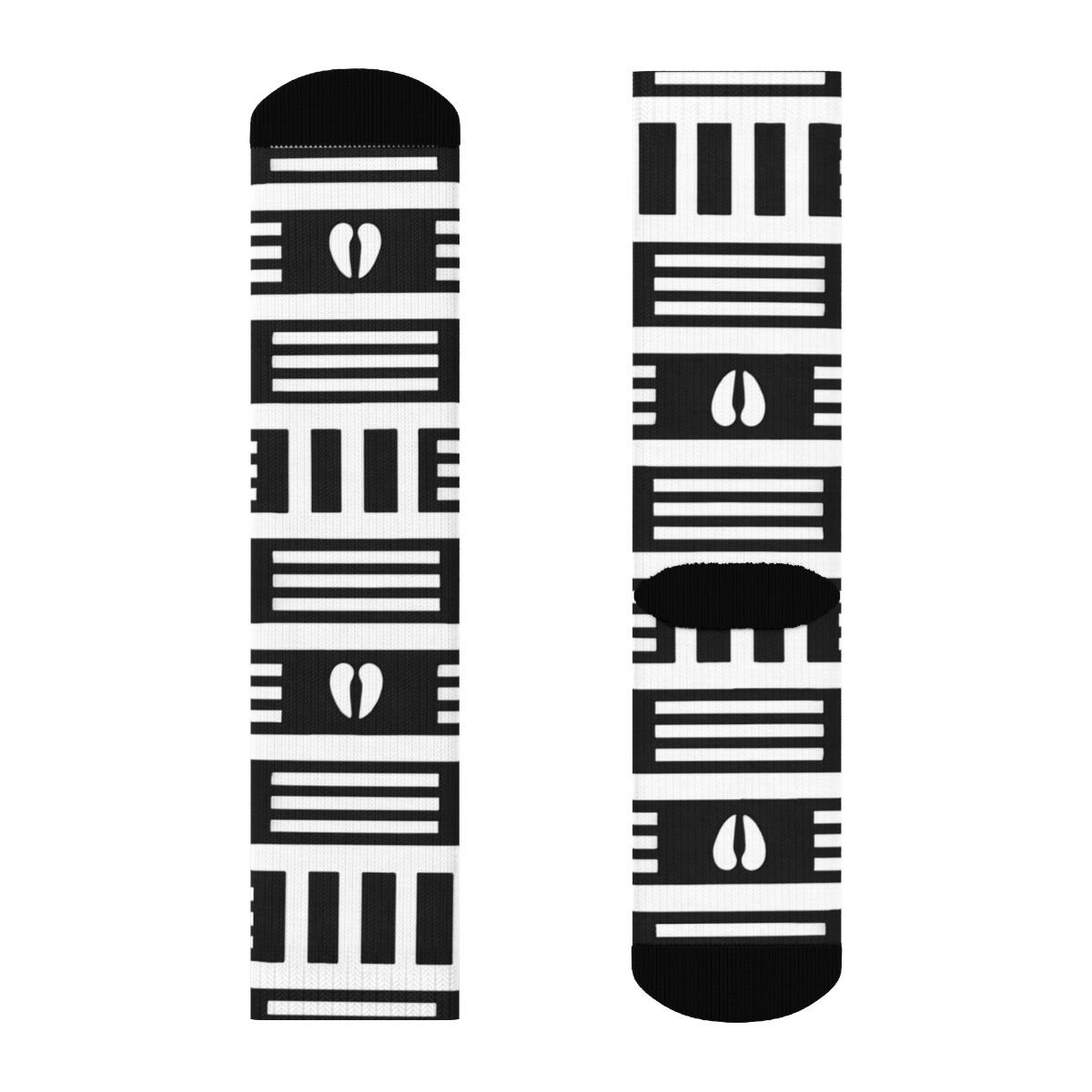 Zebra Crossing Bands On White personalized crew socks