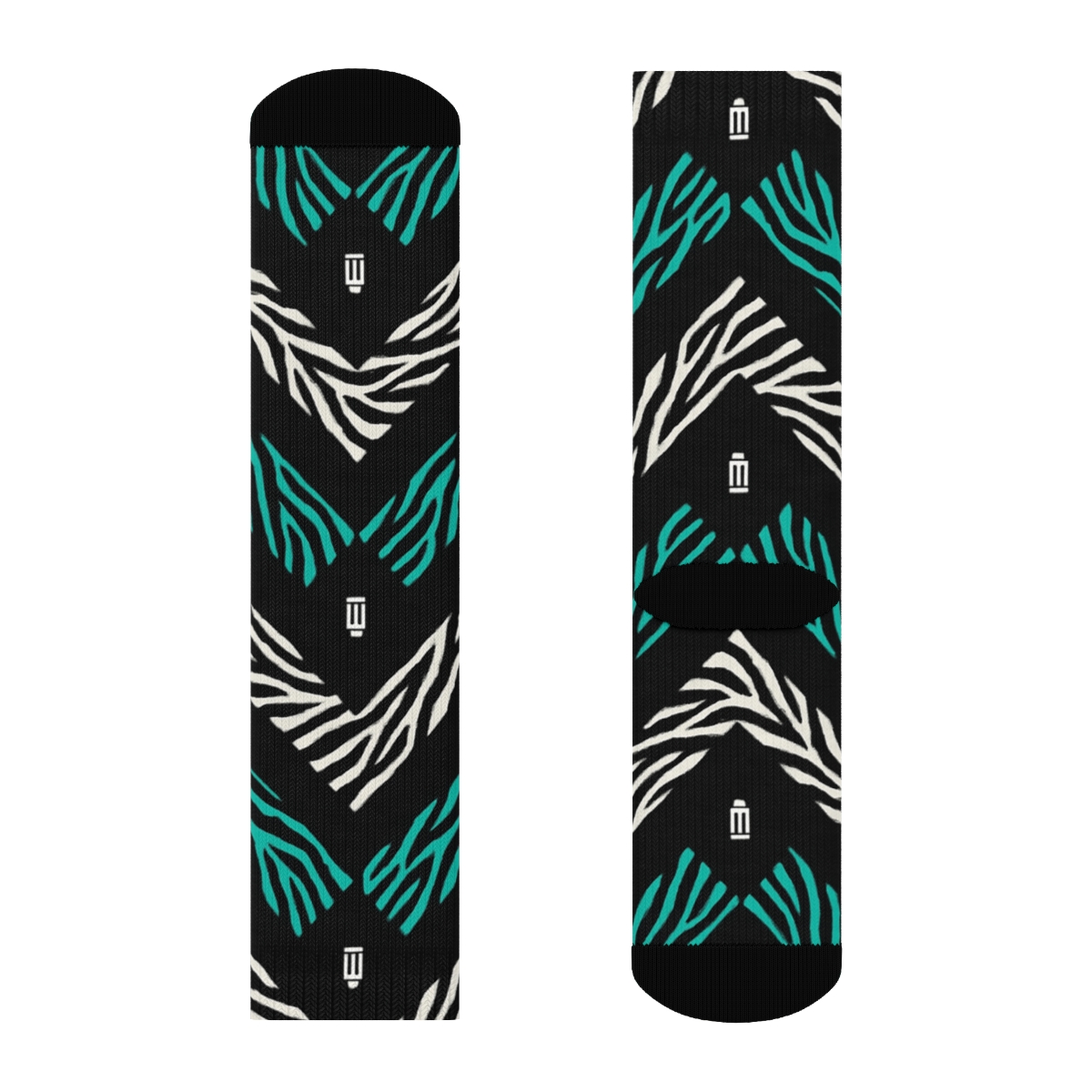 Zebra Crossing Chevron Array soft everyday crew socks