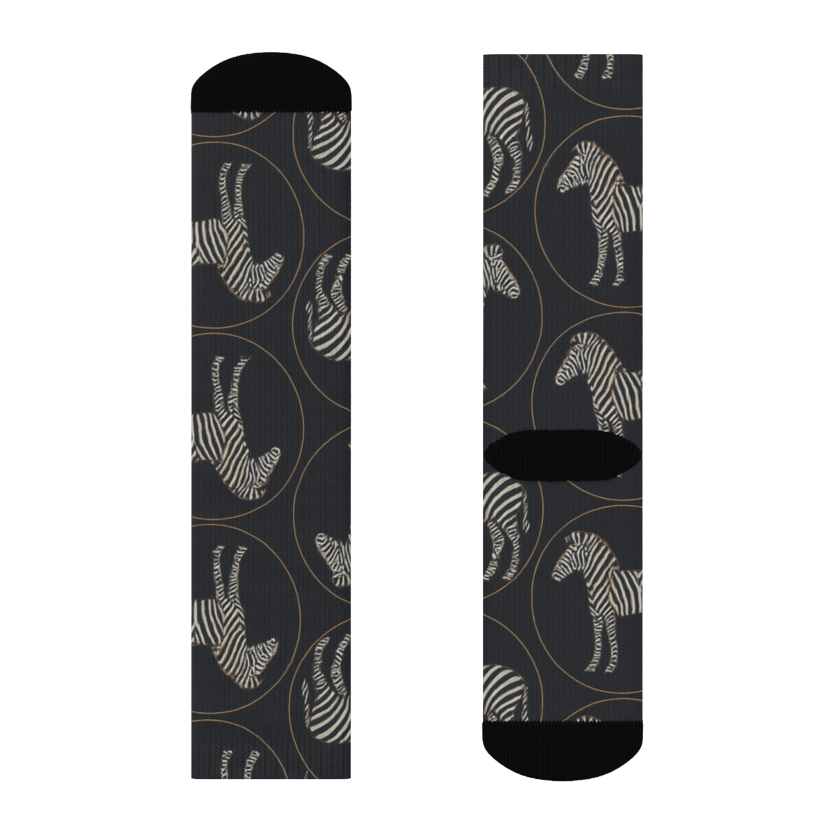 Zebra Silhouette Spotlight Array premium sports crew socks