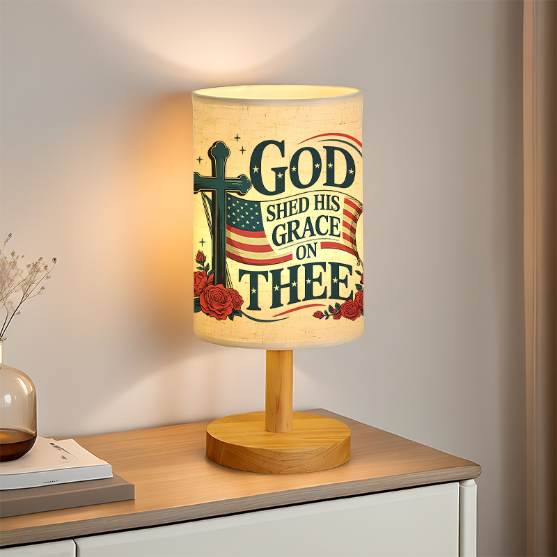 USB-powered Create Ambiance Linen Lamp