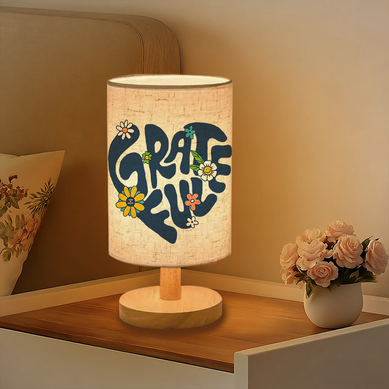 USB-powered Linen Table Bedroom Lamp Gift For Family