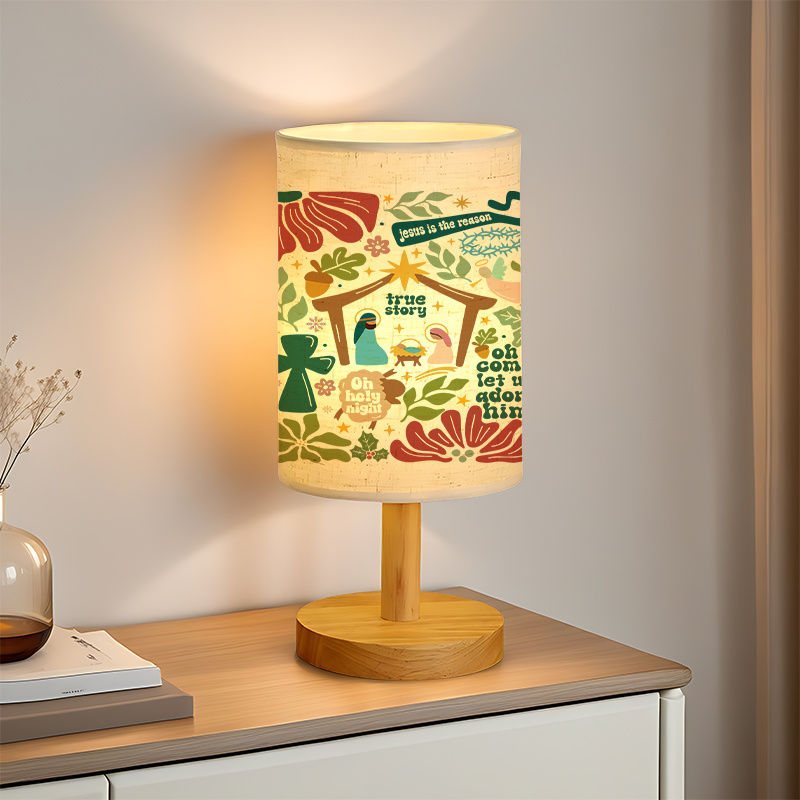 A Modern USB-powered Linen Lamp with a Unique Design and Exquisite Patterns
