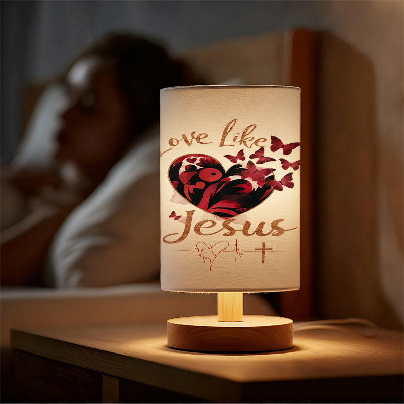 A Modern USB powered Linen Lamp with a Unique Design and Exquisite Patterns