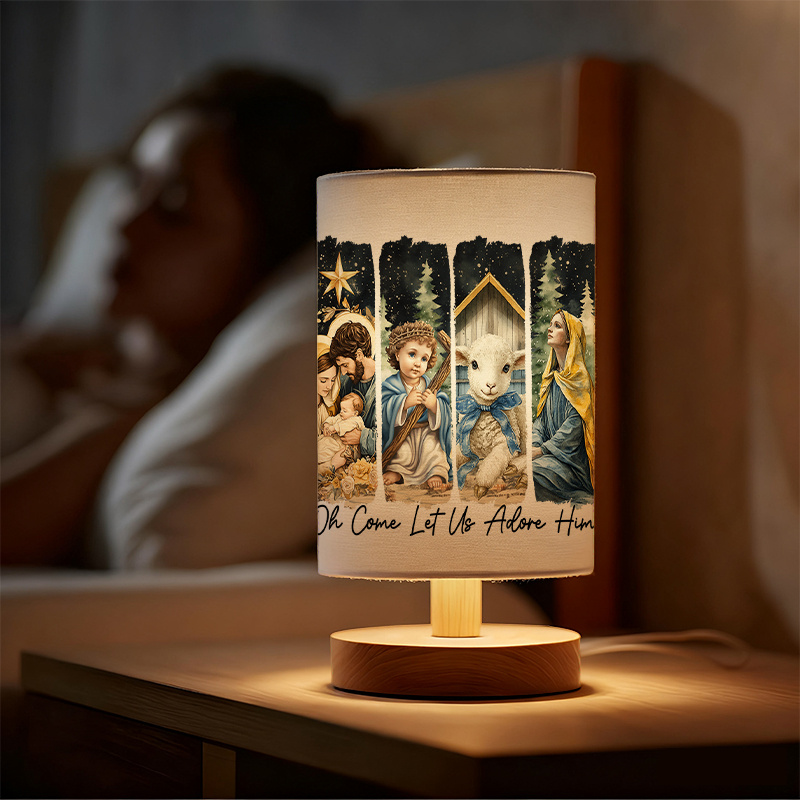 Modern USB-Powered Linen Lamp