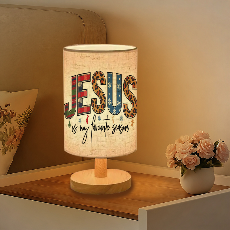 Modern USB-Powered Linen Table Lamp