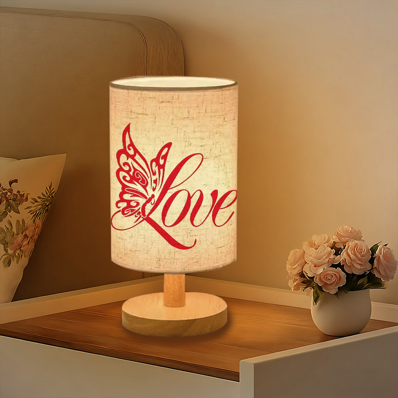  Excellent Gift USB-powered Linen Table Lamp Living Room And Bedroom