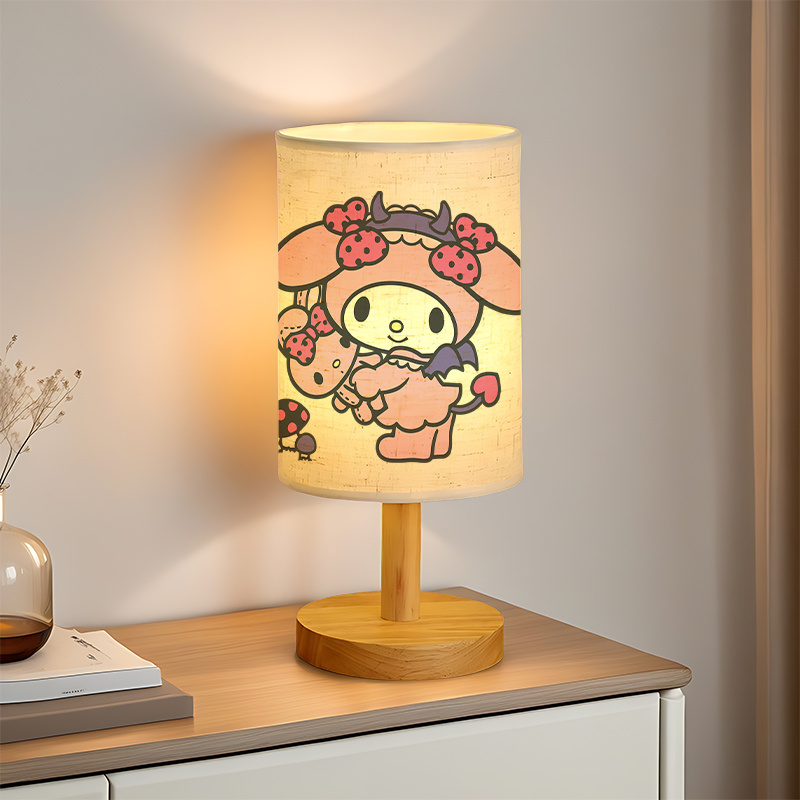 USB Powered Sanrio Linen Table Lamp Featuring Creative Sanrio Patterns