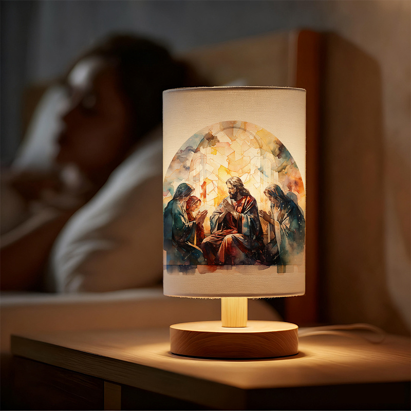 Modern USB-Powered Linen Lamp