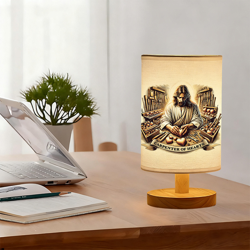 Modern USB-Powered Linen Lamp