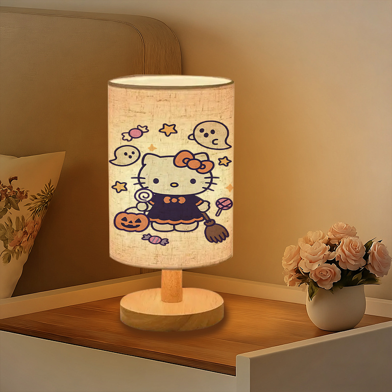 modern Sanrio USB-powered linen lamp with a creative design