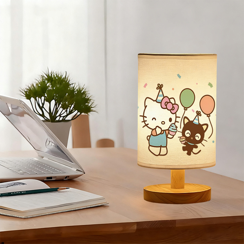 modern Sanrio USB-powered linen lamp with a creative design