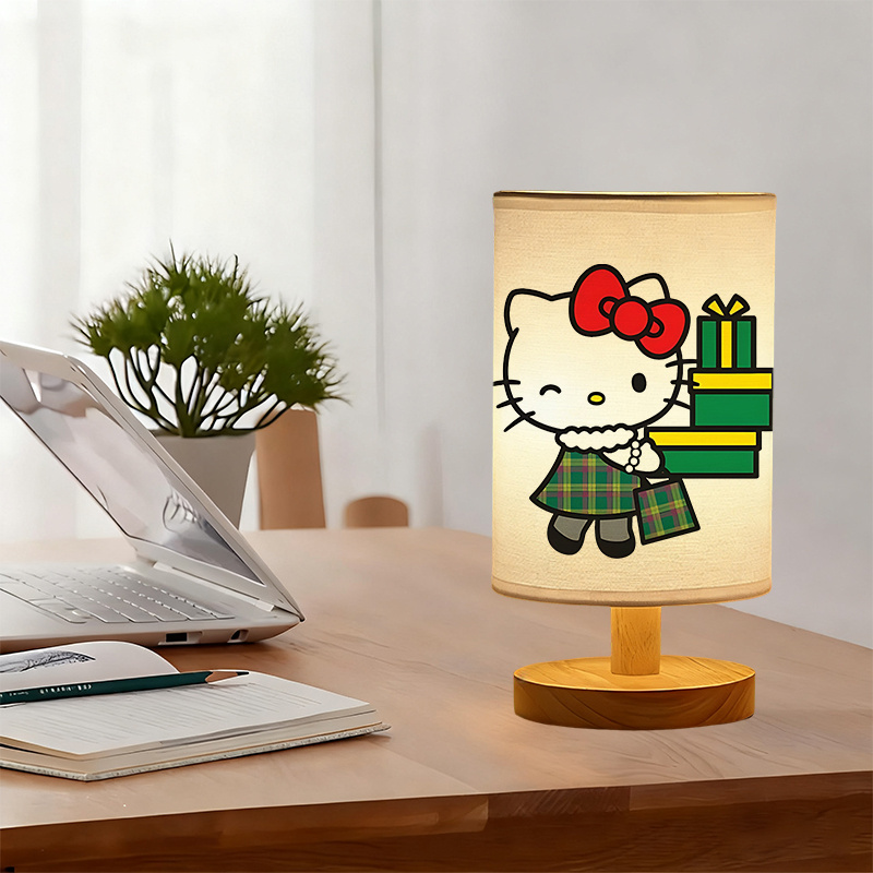 modern Sanrio USB-powered linen lamp with a creative design