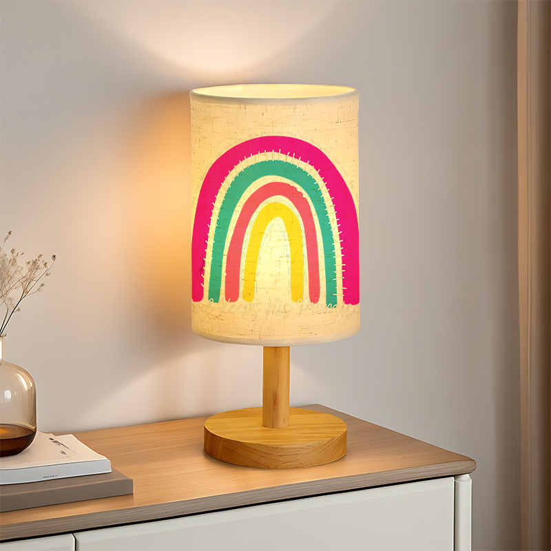 Table Lamp With Rainbow Arch Design 