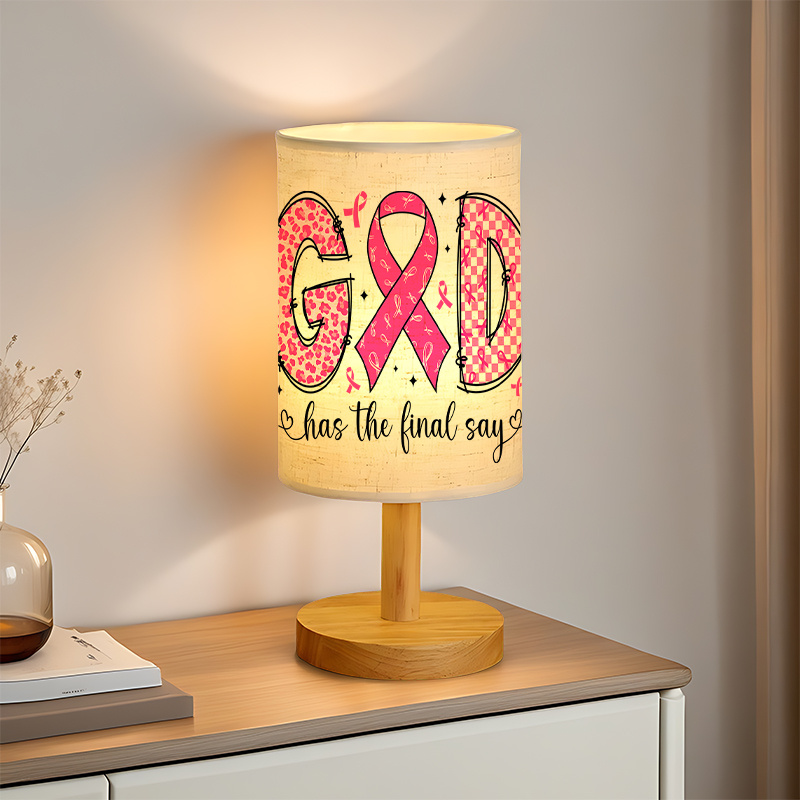 G & D Themed Modern USB Powered Linen Table Lamp