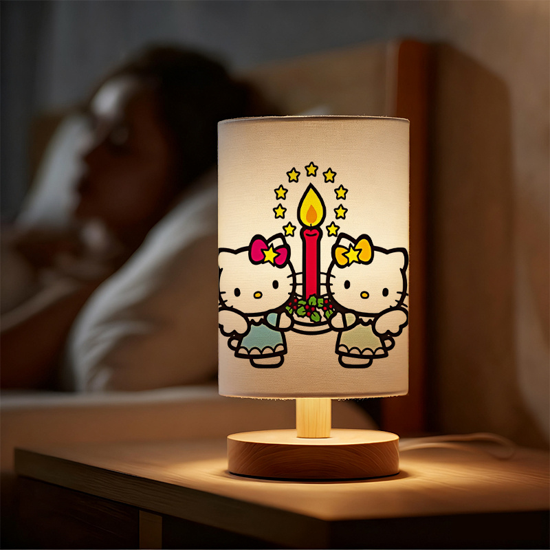 A modern Sanrio USB-powered linen lamp with a creative design