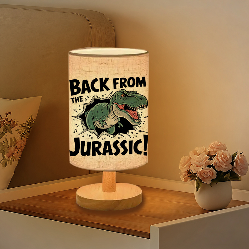 A Modern USB-powered Linen Table Lamp With Creative Patterns