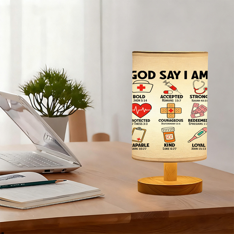 Modern USB Powered Linen Lamp