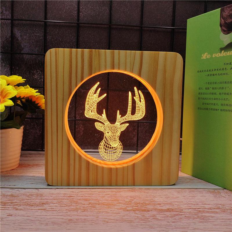 Moose LED 3D Lamp Optical Illusion Lamp For Decor And Style-3D Optical Lamp