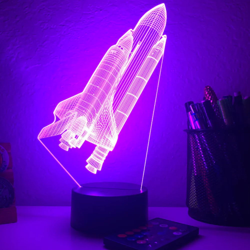 Space Shuttle Shaped LED Lamp-3D Optical Lamp