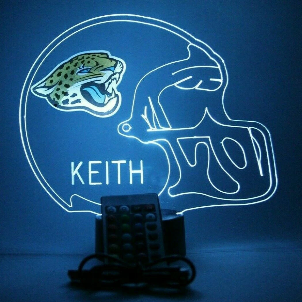 Jacksonville Jaguars Personalized LED Football Night Light