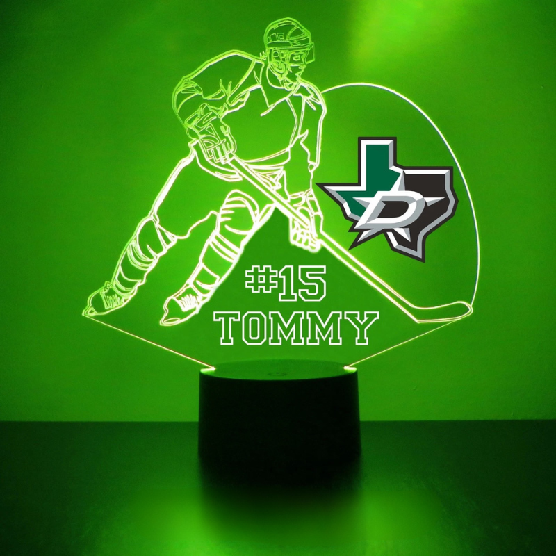 Personalized Dallas Stars Night Light Lamp