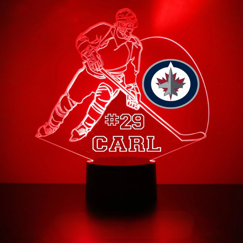 Personalized Winnipeg Jets Night Light Lamp