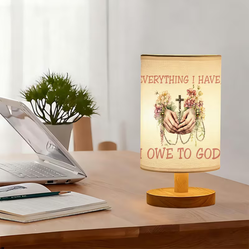 Modern USB-powered Linen Lamp with a Unique Design and Exquisite Patterns