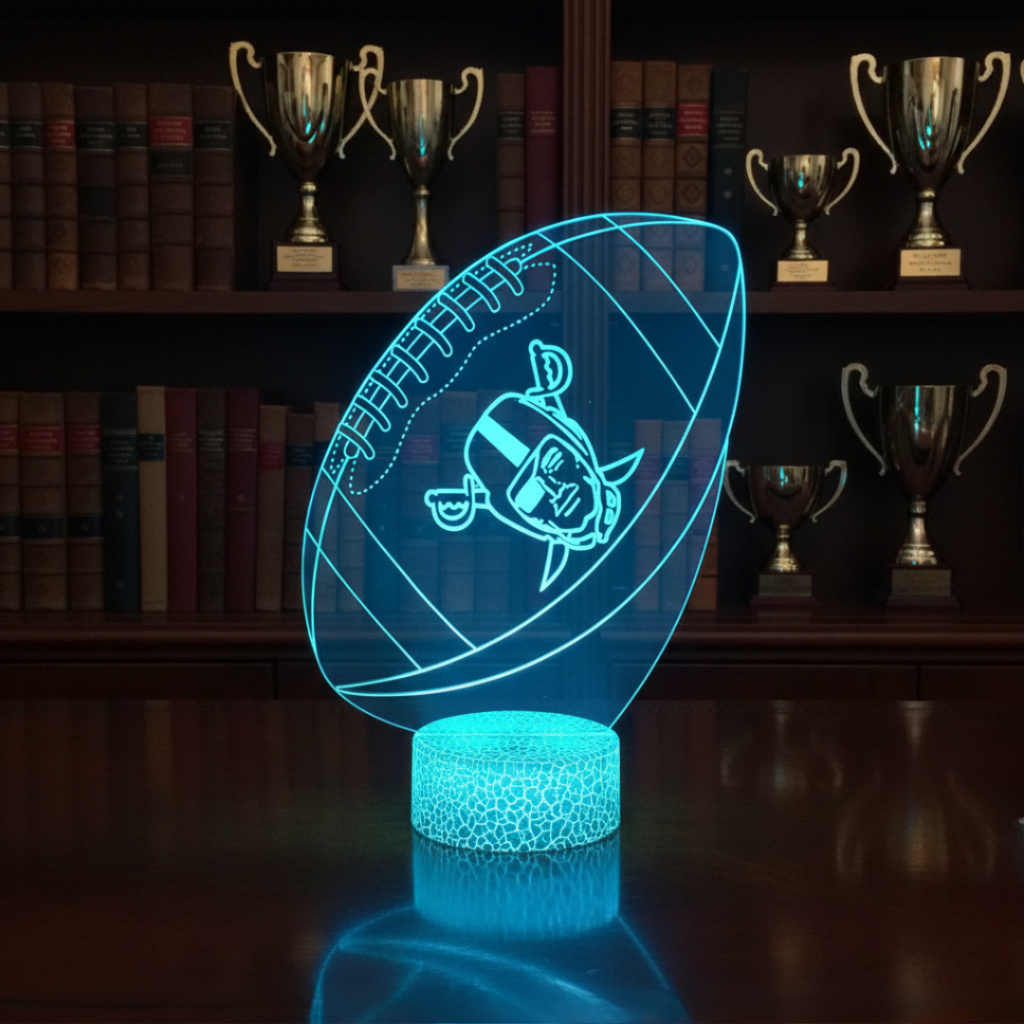 Las Vegas Raiders Helmet Table Lamp