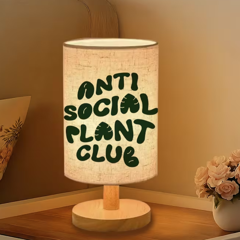 A Modern USB-powered Linen Table Lamp 