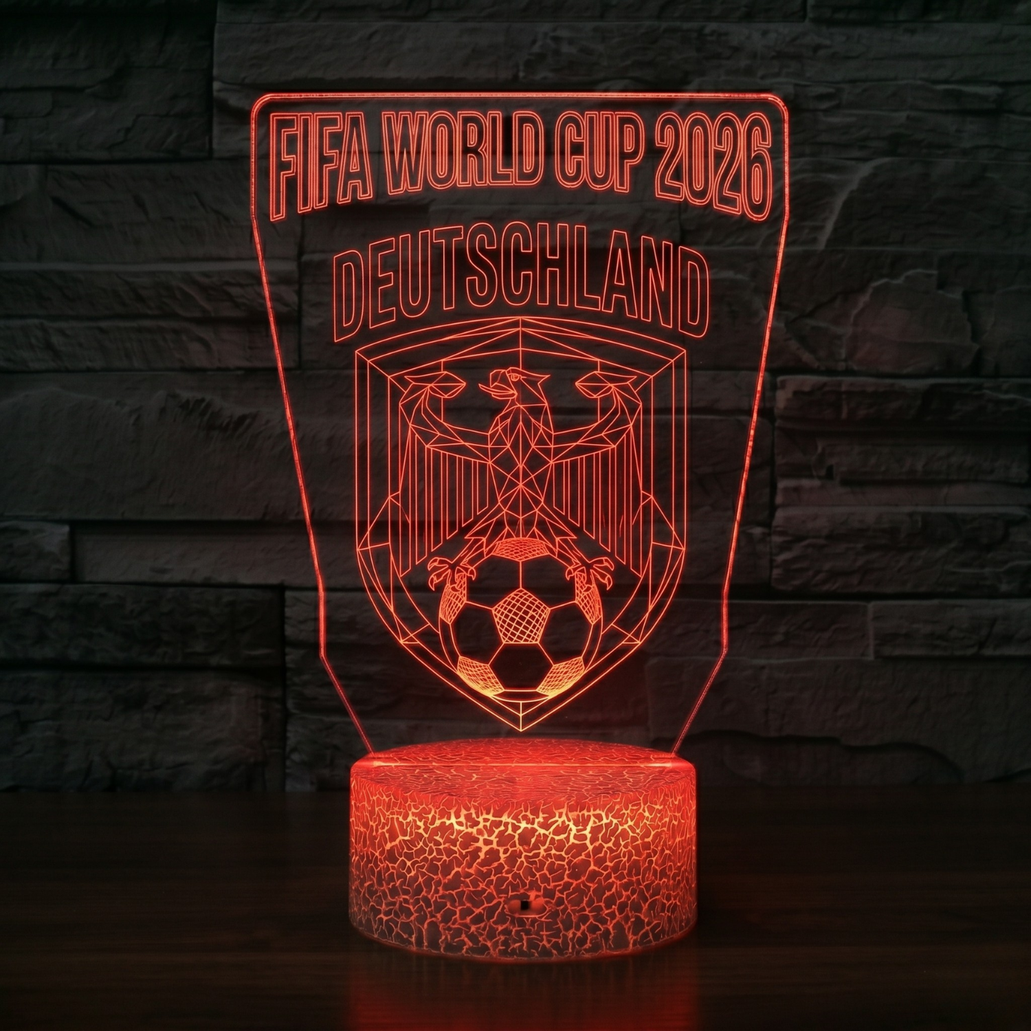 FIFA 2026 Germany Soccer Sports Themed 3D Optical Lamp