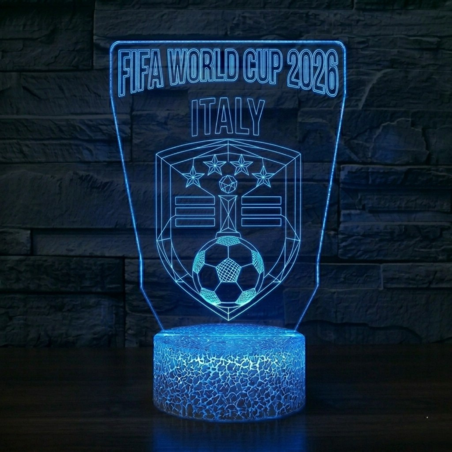 FIFA 2026 Italy Soccer Sports Themed 3D Optical Lamp