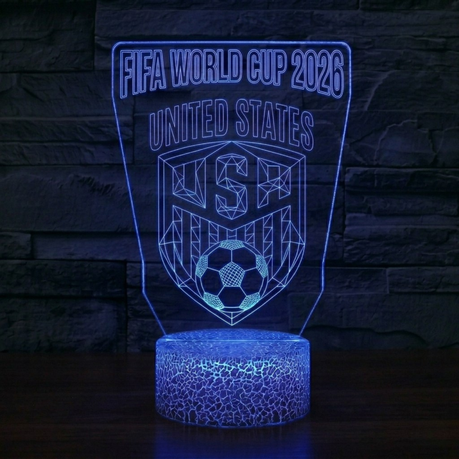 FIFA 2026 United States Soccer Sports Themed 3D Optical Lamp