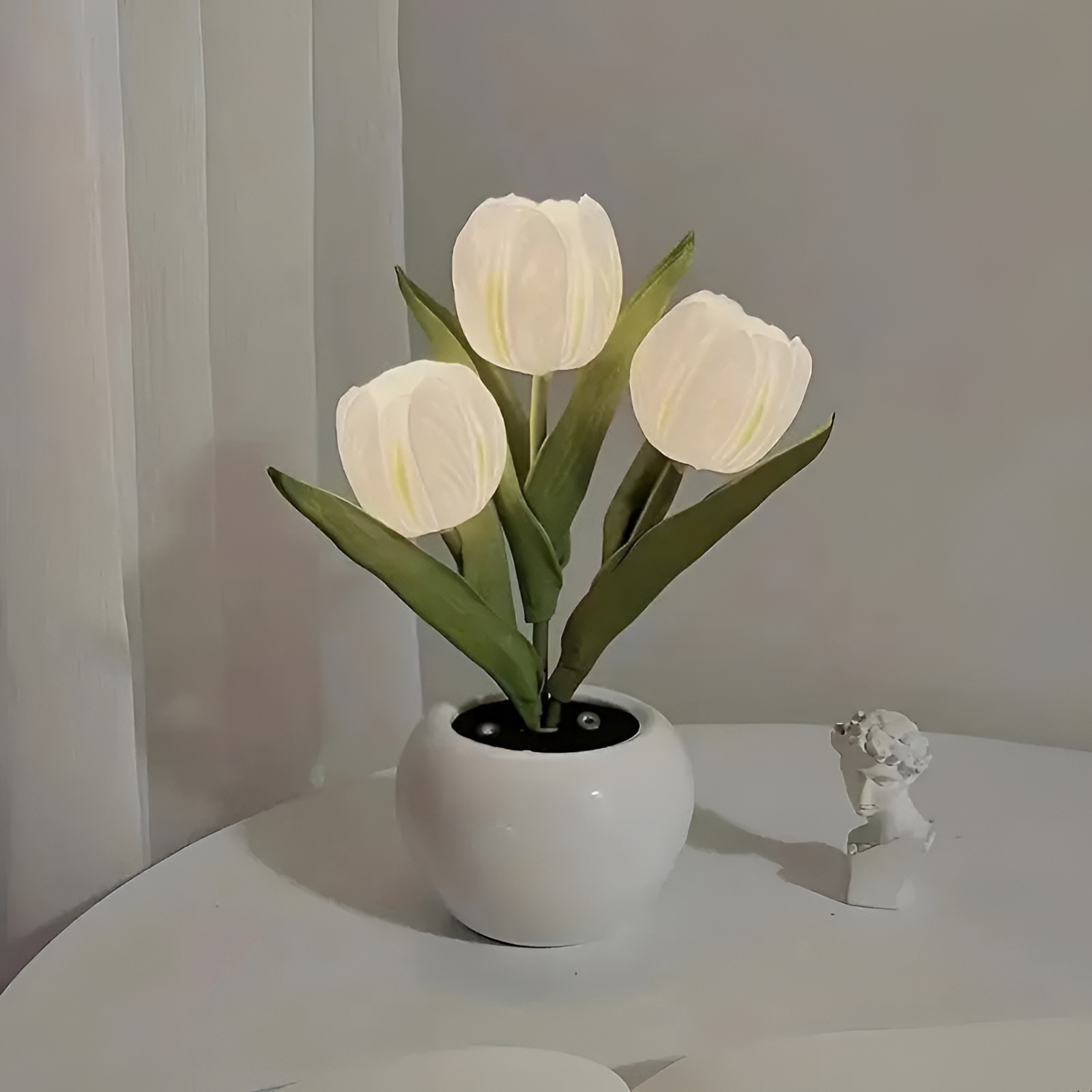 Tulip LED Night Light Vase Color Changing Decorative Table Light Lamp