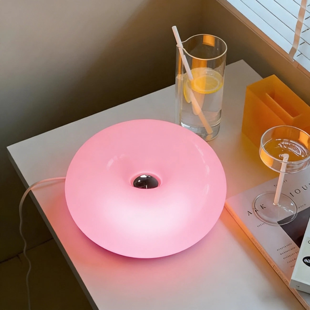 Donut Design Warm Light Lamp With Plug In For Room Decor