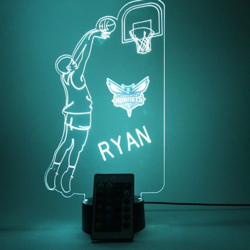 Charlotte Hornets NBA Basketball Player Fan Light Up Lamp 