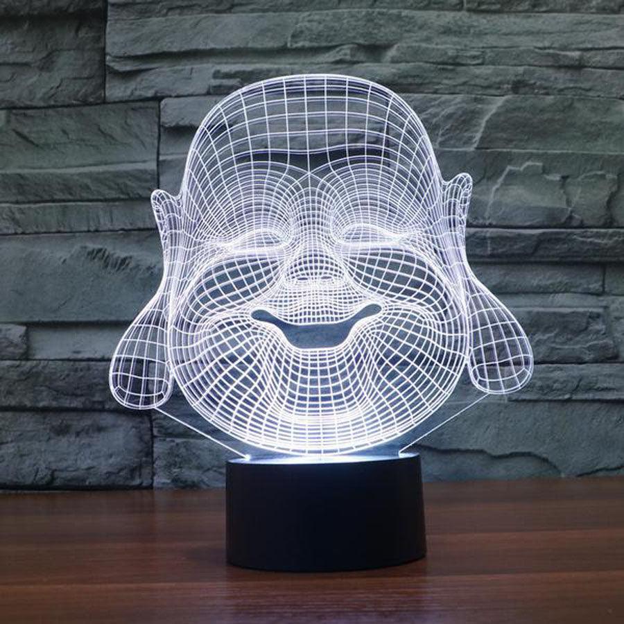 Laughing Buddha 3D Optical Illusion Lamp - 3D Optical Lamp