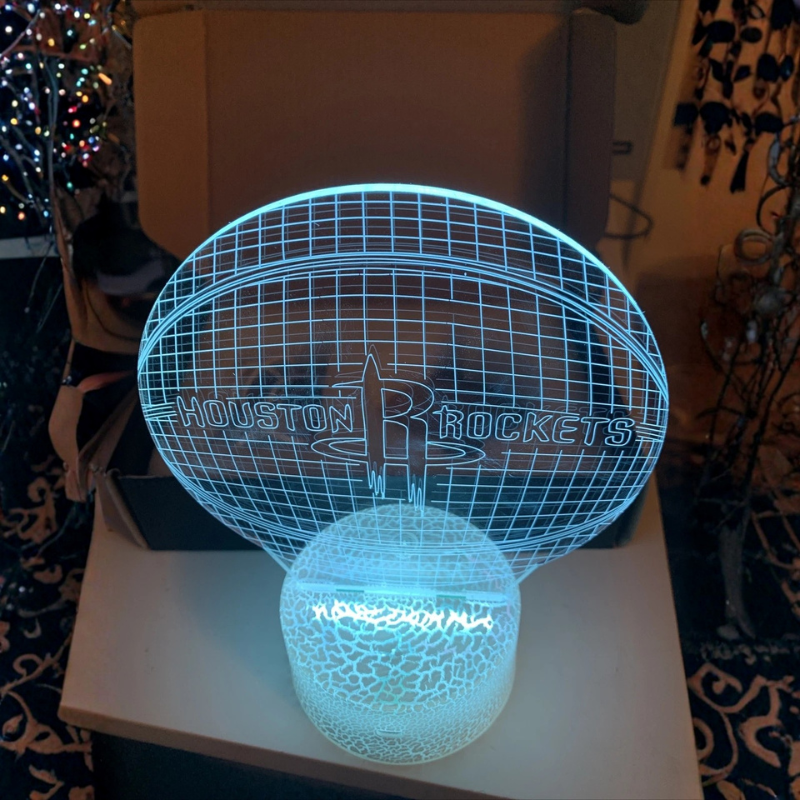 Houston Rockets Basketball 3D Lamp