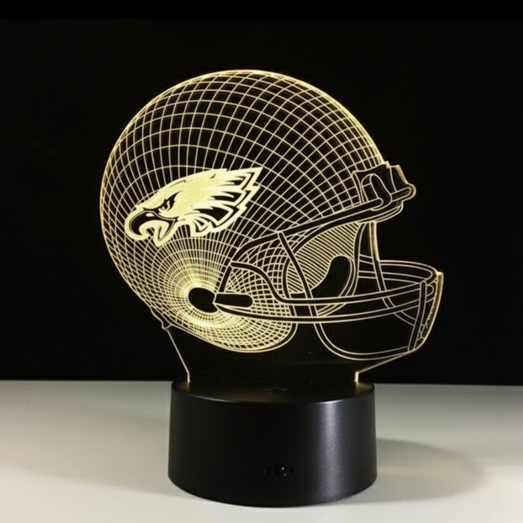 Philadelphia Eagles Helmet 3D NightLight Table Lamp