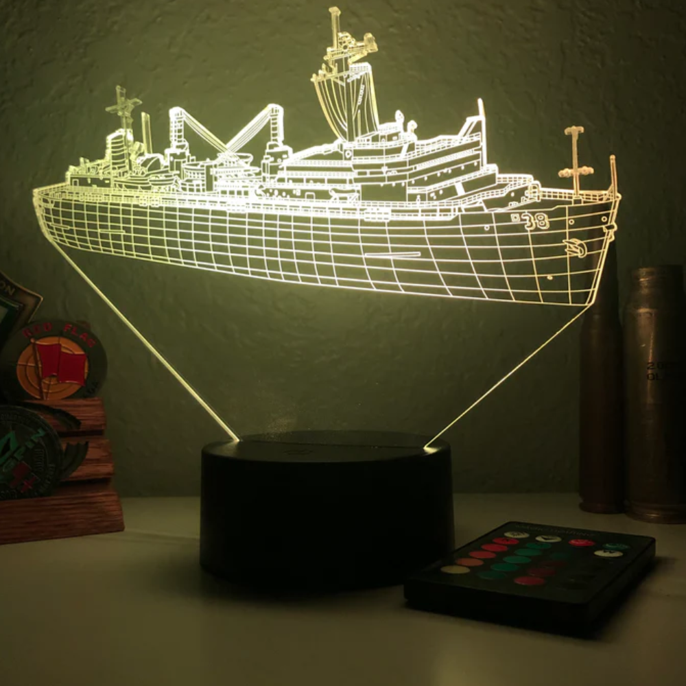 Ship Themed Illusion LED Lamp-3D Optical Lamp