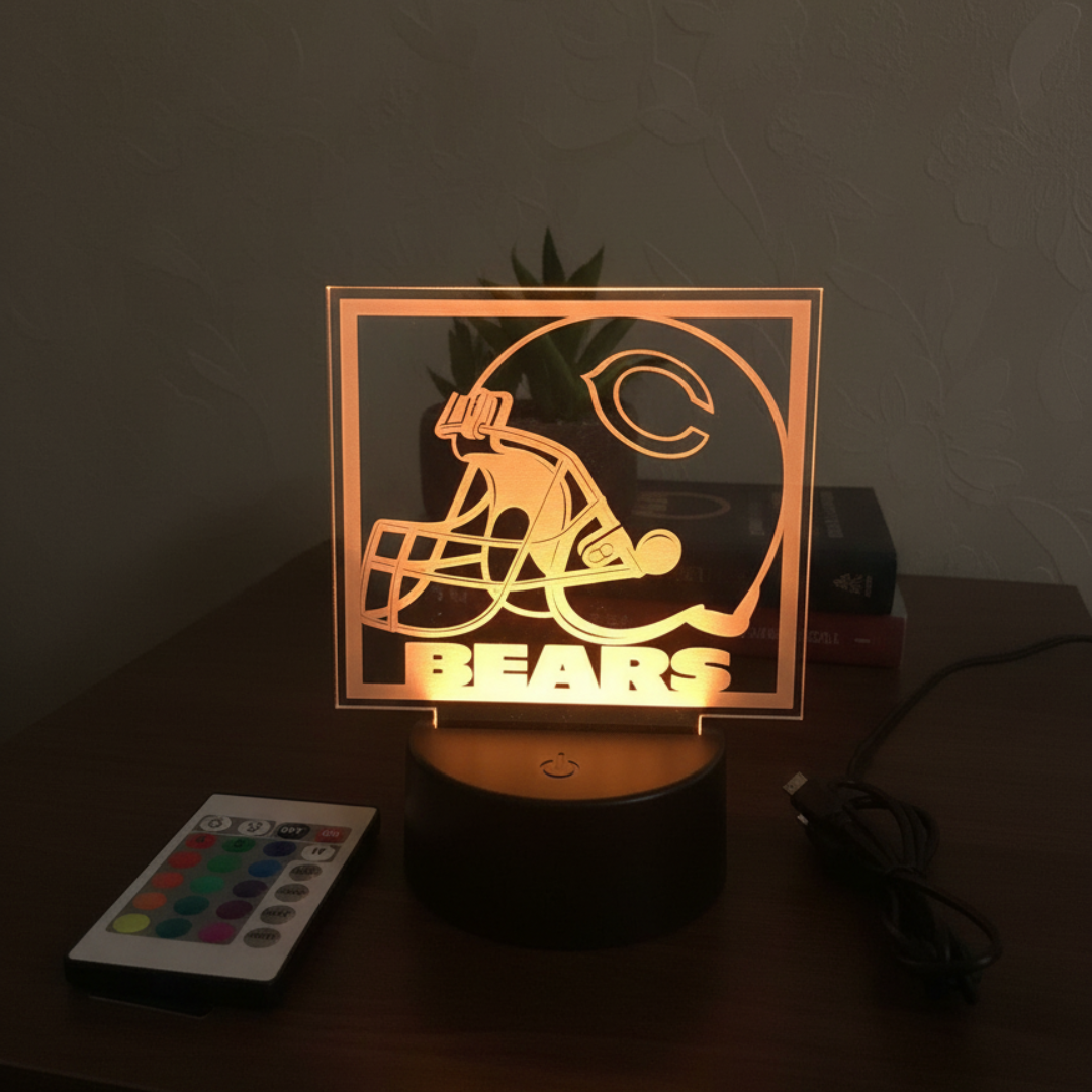 Chicago Bears Edge Lit LED Night Lamp