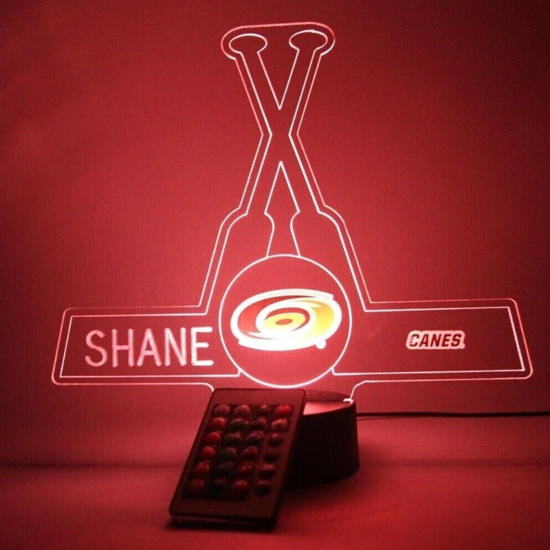 Carolina Hurricanes NHL NC Canes Hockey Fan Light Up Lamp