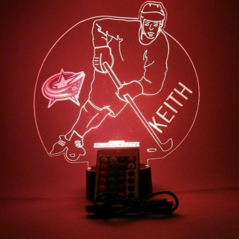Columbus Blue Jackets NHL Hockey Player Sports Light Lamp 