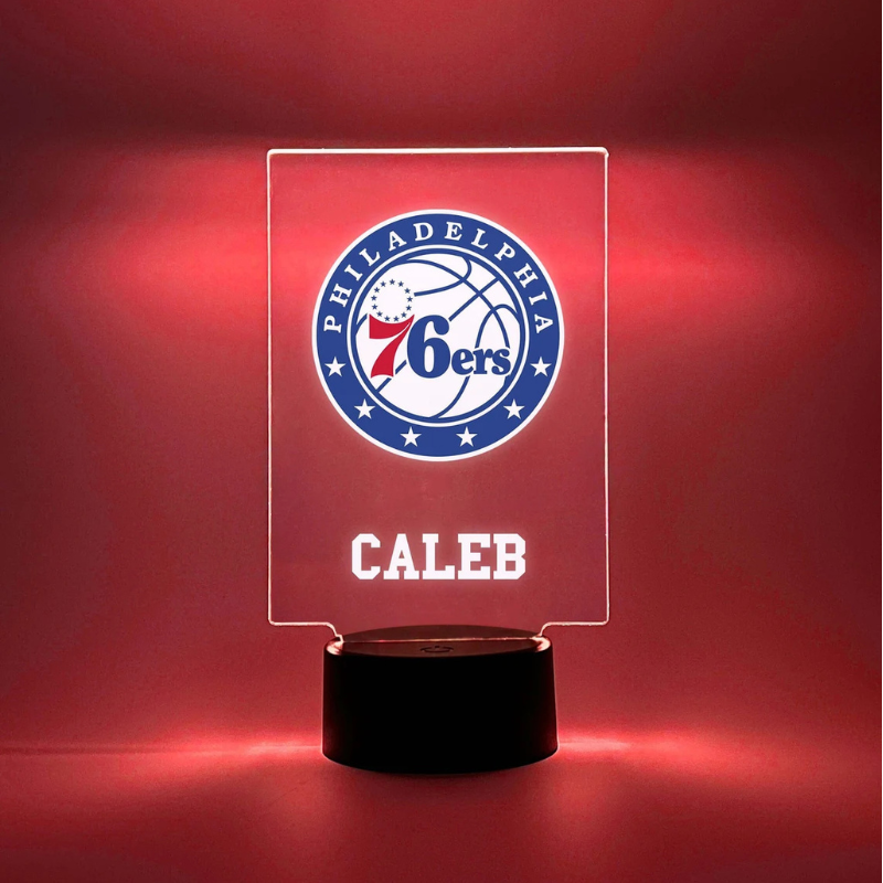 Philadelphia 76ers Night Light Up LED Table Desk Lamp 