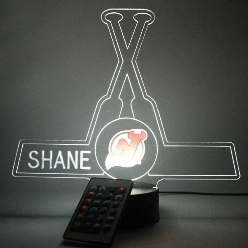 New Jersey Devils NHL Hockey Sports Light Up Lamp