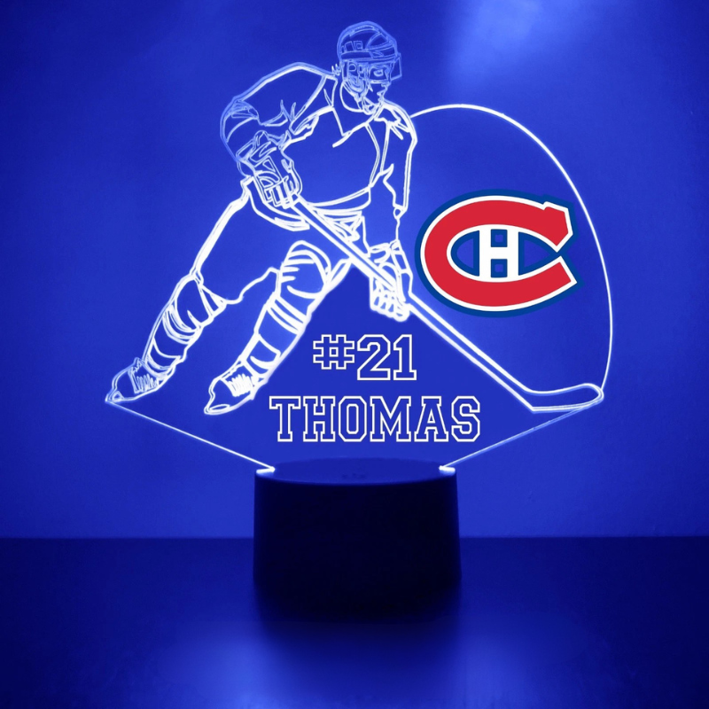 Personalized Montreal Canadiens Night Light Lamp