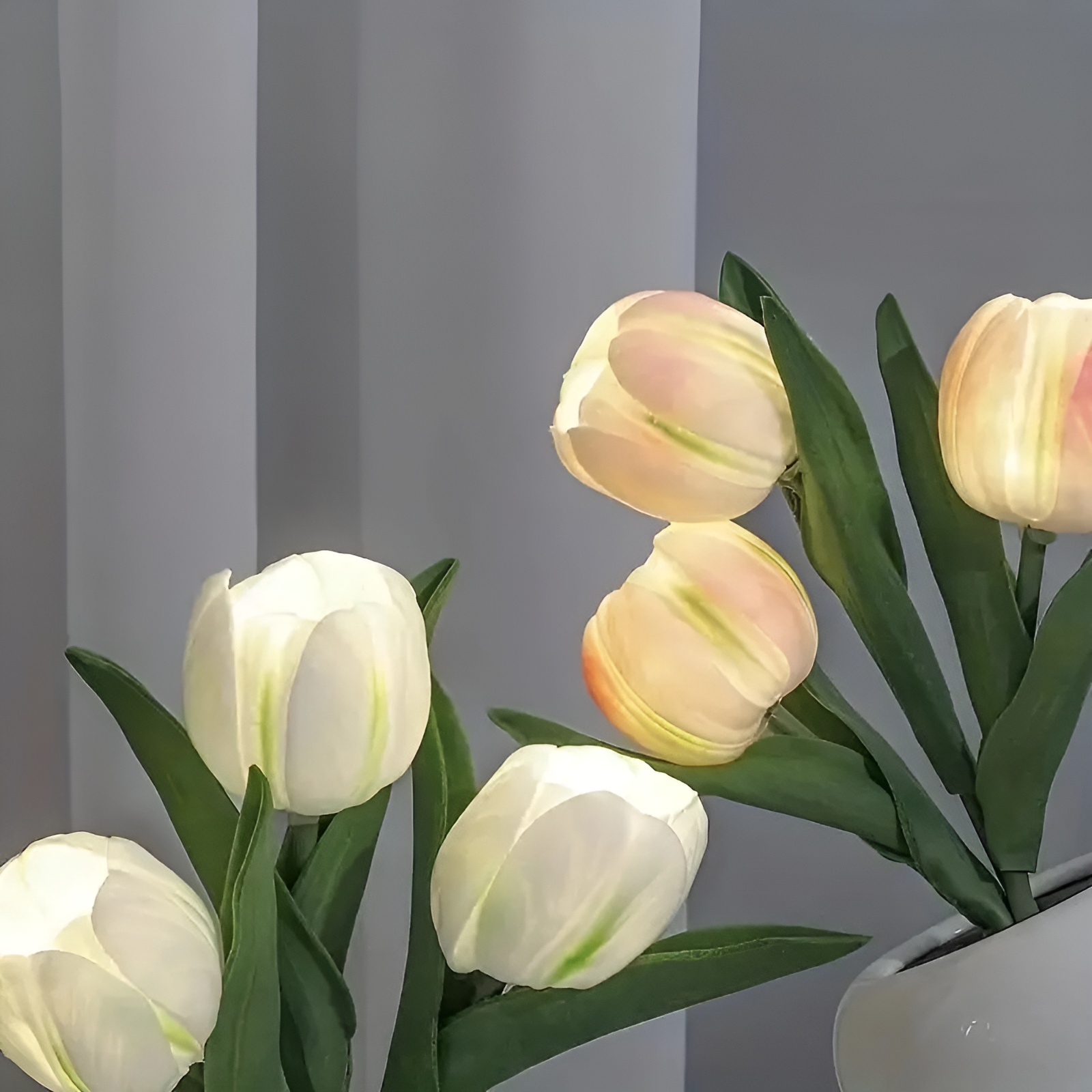 Tulip LED Night Light Vase Color Changing Decorative Table Light Lamp